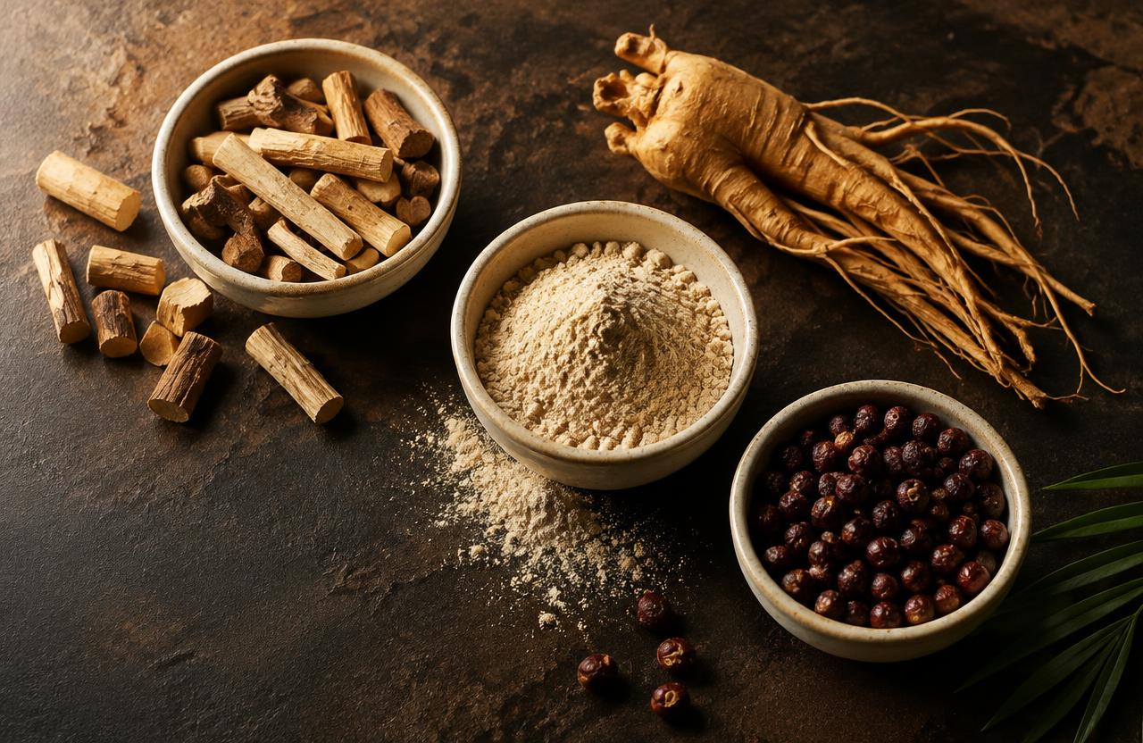 Natural ingredients like Tongkat Ali root, ginseng and saw palmetto